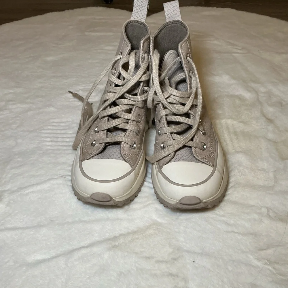 Converse Light Gray Platform High-Tops